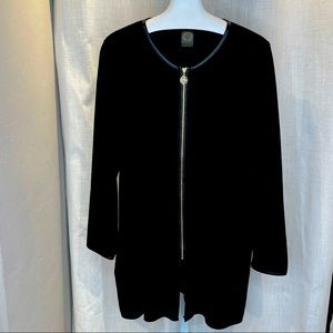 Anne Klein Black Sweater Coat - L